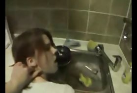Amater koledž dušo staje na brzaka pravi životinje predivno kupatilo