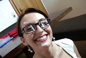 Vruće njemački dobije privatne časove i pov svježe lice naočale